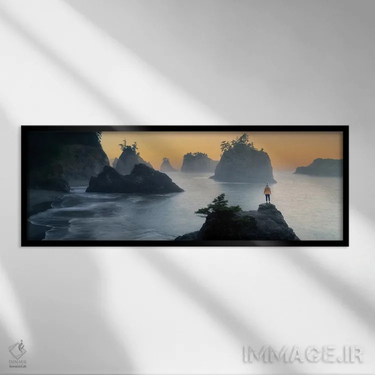 تابلو حفظ نور پانورامایی اثر دنیس فراتس - نمای قابدار مشکی