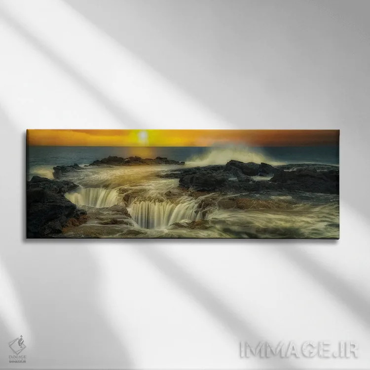 تابلو گودال فروکش پانورامایی اثر دنیس فراتس - نمای روبهرو روی دیوار