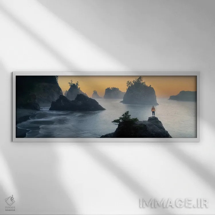 تابلو حفظ نور پانورامایی اثر دنیس فراتس - نمای قابدار سفید