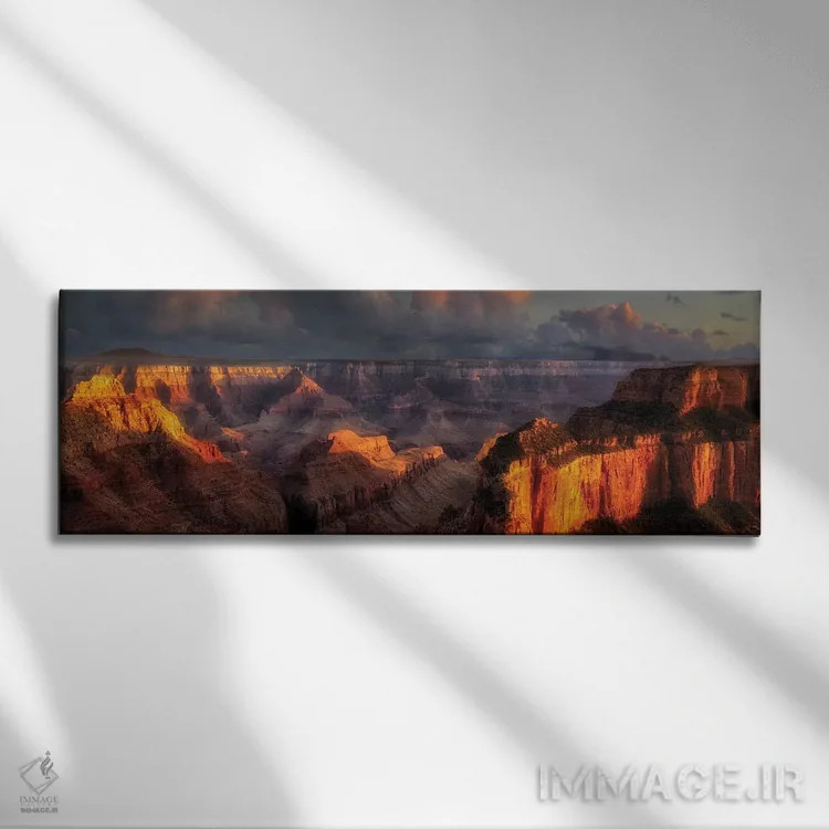تابلو منظرهٔ پانورامای گرند کنیون اثر دنیس فراتس - نمای روبهرو روی دیوار