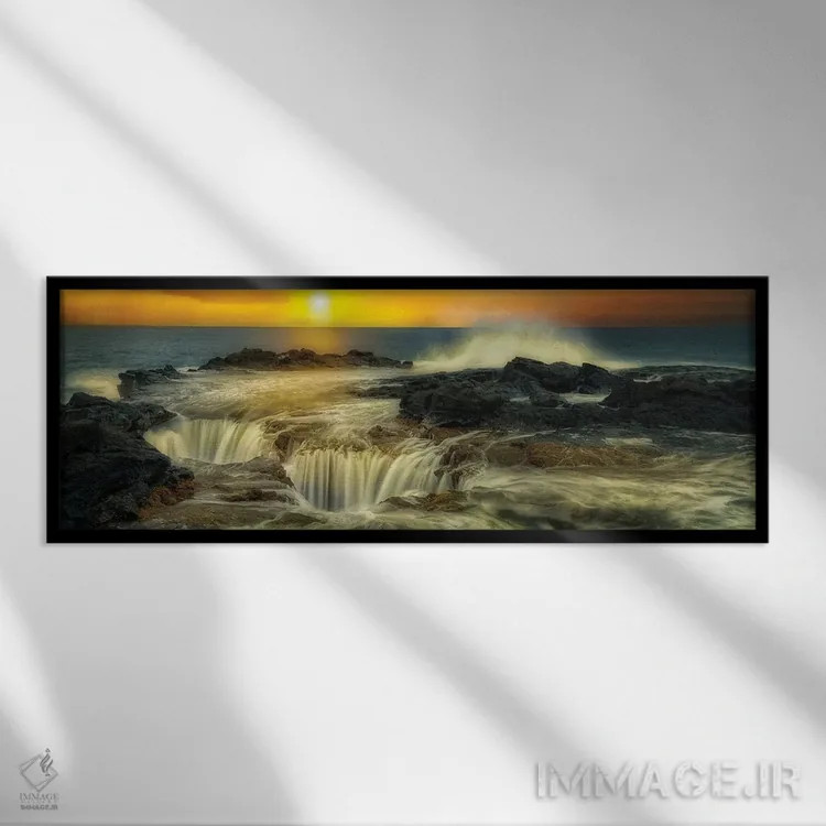 تابلو گودال فروکش پانورامایی اثر دنیس فراتس - نمای قابدار مشکی
