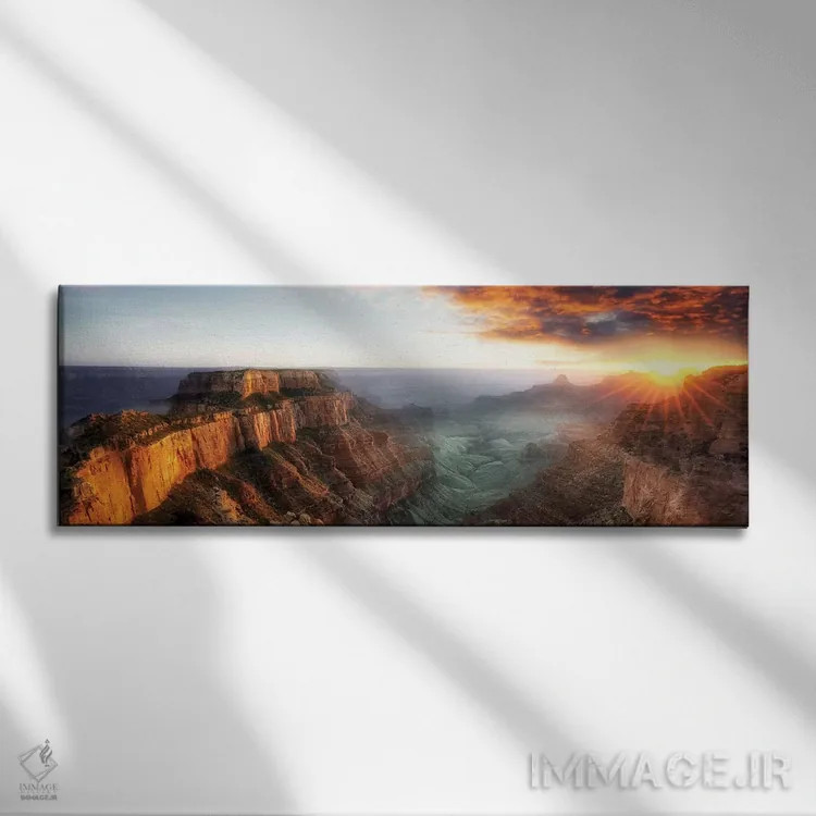تابلو غروب گرند کنیون شش اثر دنیس فراتس - نمای روبهرو روی دیوار