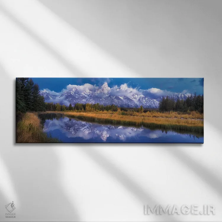 تابلو پانورامای تتون اثر دنیس فراتس - نمای روبهرو روی دیوار