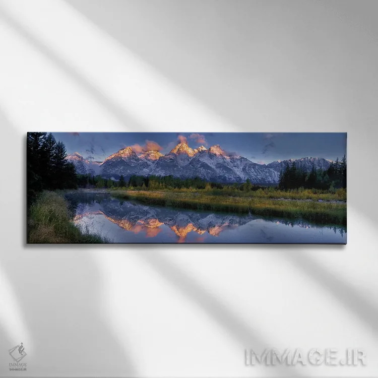 تابلو پانورامای تتون ۲ اثر دنیس فراتس - نمای روبهرو روی دیوار