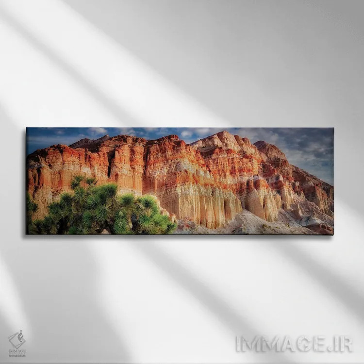 تابلو منظره پانورامای صخرههای جنوب غربی اثر دنیس فراتس - نمای روبهرو روی دیوار