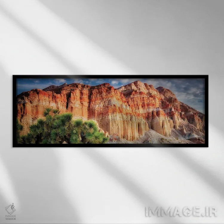 تابلو منظره پانورامای صخرههای جنوب غربی اثر دنیس فراتس - نمای قابدار مشکی