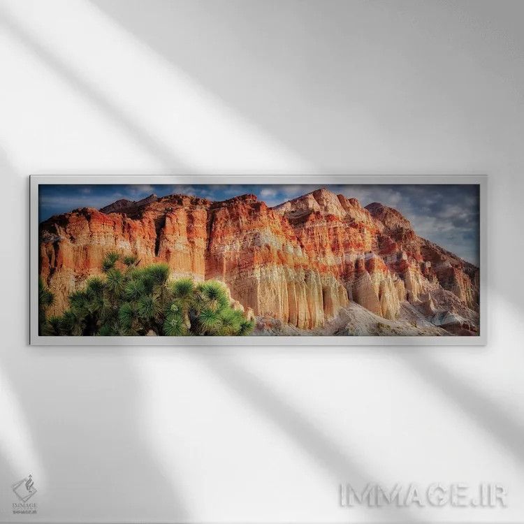 تابلو منظره پانورامای صخرههای جنوب غربی اثر دنیس فراتس - نمای قابدار سفید