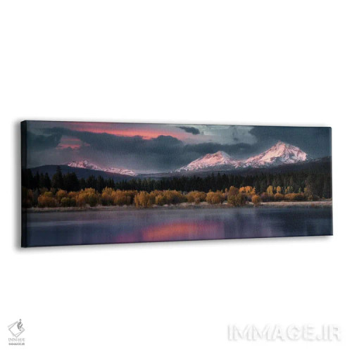 تابلو پانورامای طلوع قلههای سیسترز (کوهستان) اثر دنیس فراتس - نمای پرسپکتیو محصول