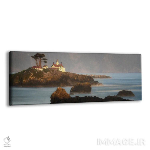 تابلو پانورامای فانوس دریایی کالیفرنیا اثر دنیس فراتس - نمای پرسپکتیو محصول
