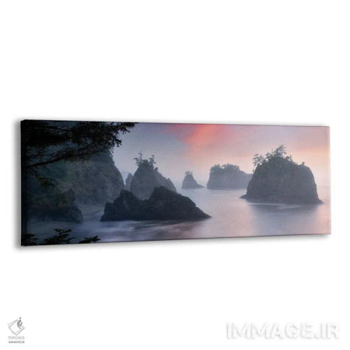 تابلو پانورامای طلوع ساحل اورگان اثر دنیس فراتس - نمای پرسپکتیو محصول