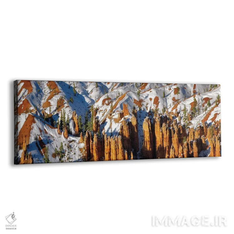 تابلو پانورامای برف زایان (پارک ملی زایان) اثر دنیس فراتس - نمای پرسپکتیو محصول