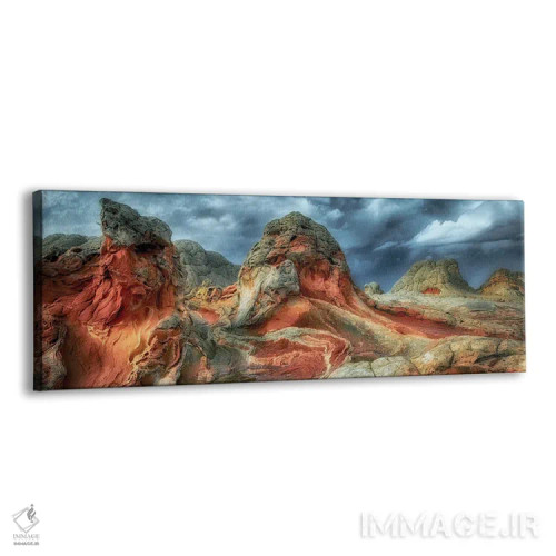 تابلو پانورامای ساختار صخرهای رنگارنگ اثر دنیس فراتس - نمای پرسپکتیو محصول