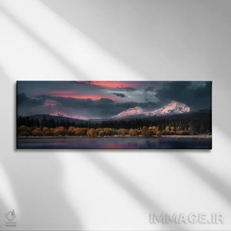 تابلو طلوع سه خواهر (نام محل) اثر دنیس فراتس - نمای روبهرو روی دیوار