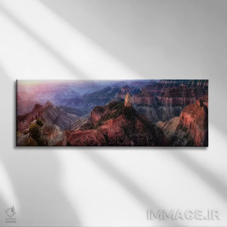 تابلو طلوع خورشید دره اثر دنیس فراتس - نمای روبهرو روی دیوار