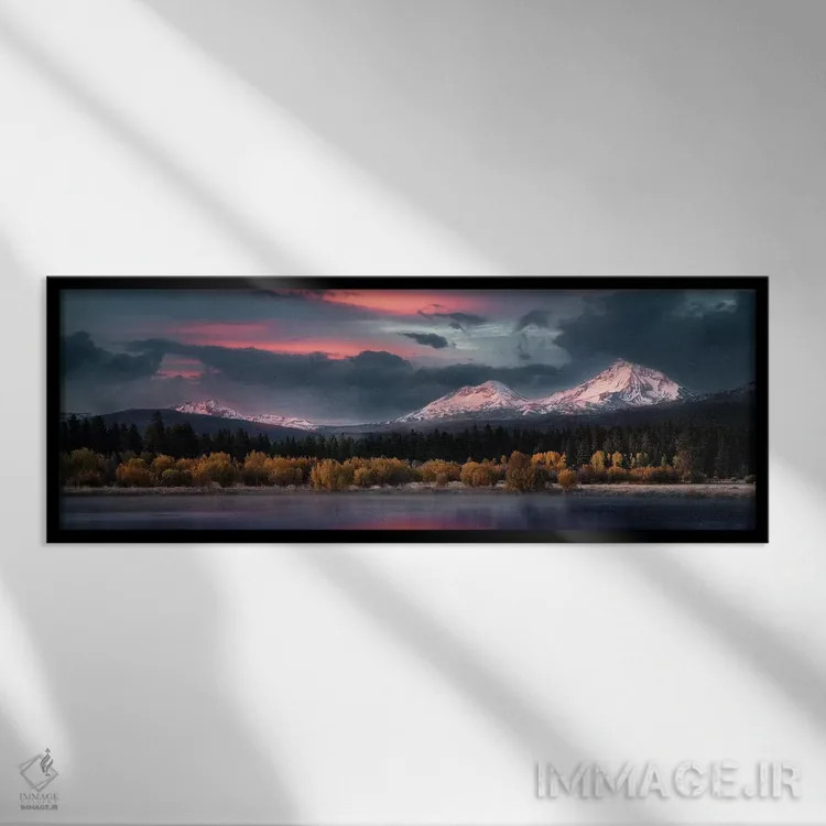 تابلو طلوع سه خواهر (نام محل) اثر دنیس فراتس - نمای قابدار مشکی