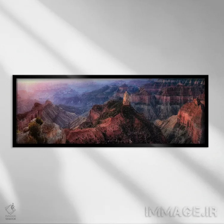 تابلو طلوع خورشید دره اثر دنیس فراتس - نمای قابدار مشکی