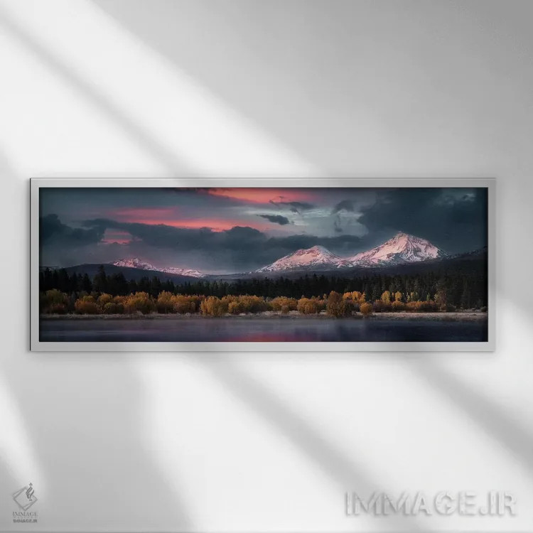 تابلو طلوع سه خواهر (نام محل) اثر دنیس فراتس - نمای قابدار سفید