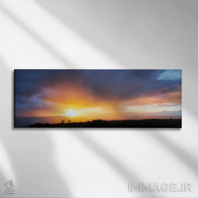 تابلو غروب در کنار دریا II اثر دنیس فراتس - نمای روبهرو روی دیوار