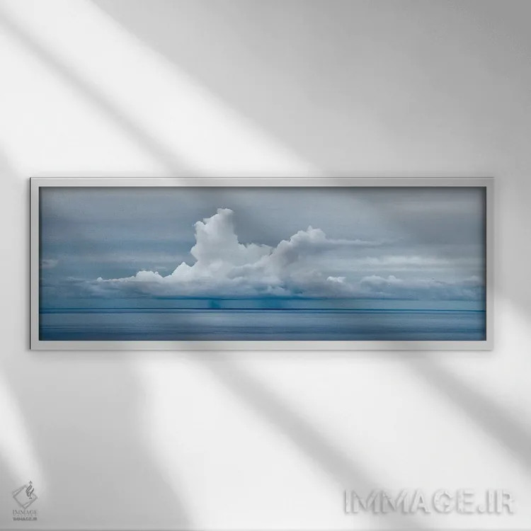 تابلو طوفان گرمسیری اثر دنیس فراتس - نمای قابدار سفید