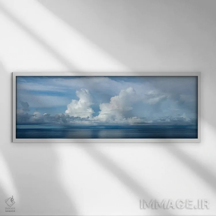 تابلو طوفان گرمسیری II اثر دنیس فراتس - نمای قابدار سفید