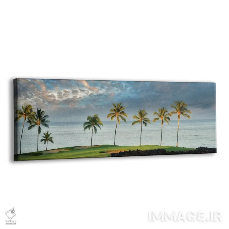 تابلو طلوع خورشید بر زمین گلف اثر دنیس فراتس - نمای پرسپکتیو محصول