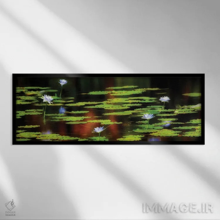 تابلو سوسنهای گرمسیری اثر دنیس فراتس - نمای قابدار مشکی