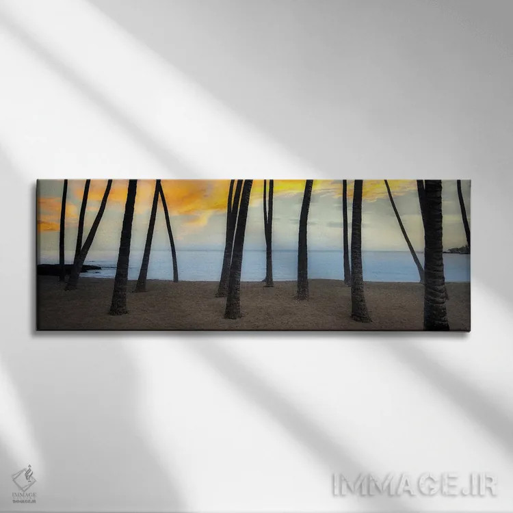 تابلو ساحل نخل اثر دنیس فراتس - نمای روبهرو روی دیوار