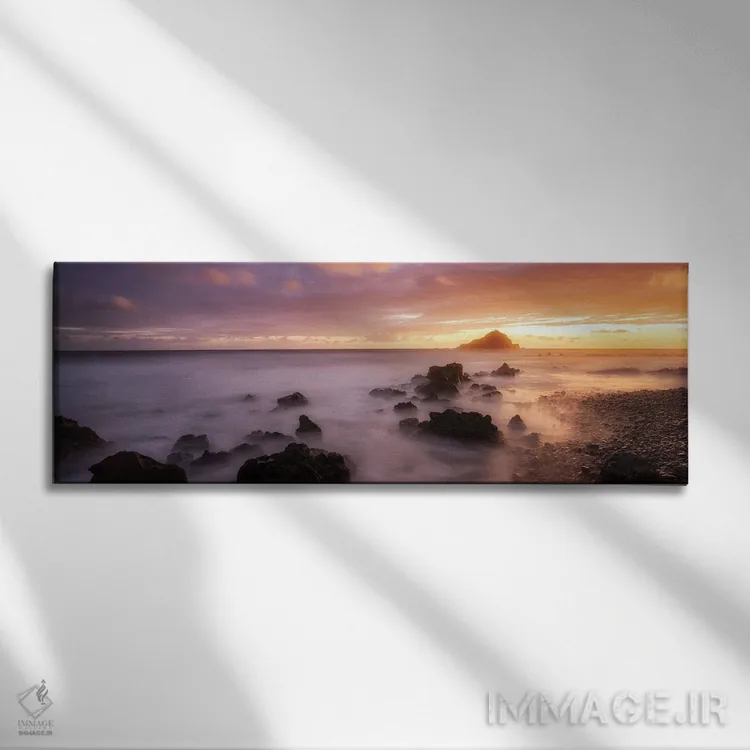 تابلو غروب هانا (محل: جزیره مائوئی هاوایی) اثر دنیس فراتس - نمای روبهرو روی دیوار