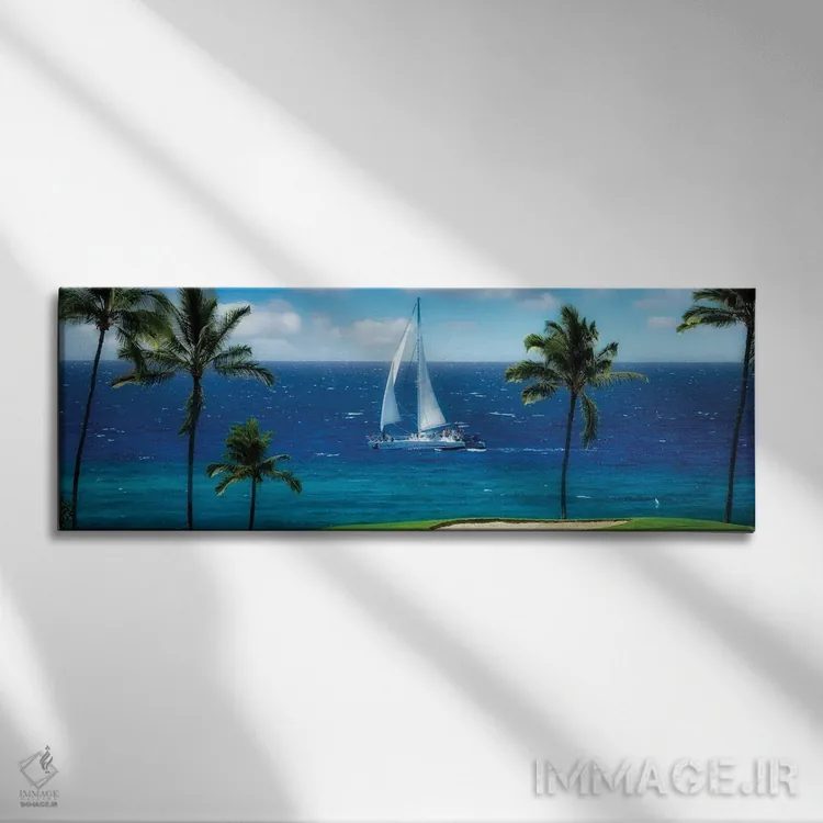 تابلو قایقرانی گرمسیری II اثر دنیس فراتس - نمای روبهرو روی دیوار