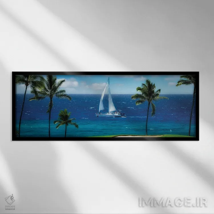 تابلو قایقرانی گرمسیری II اثر دنیس فراتس - نمای قابدار مشکی