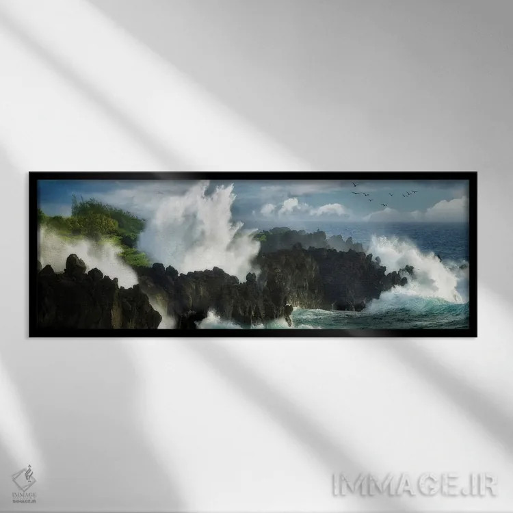 تابلو خشم اقیانوس اثر دنیس فراتس - نمای قابدار مشکی