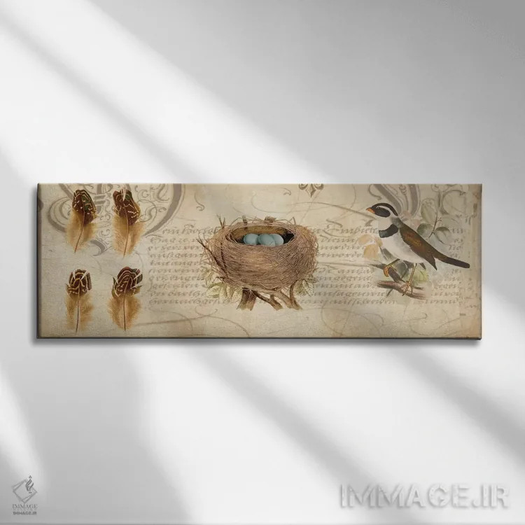 تابلو آشیانهسازی I اثر دبورا دوولیه - نمای روبهرو روی دیوار