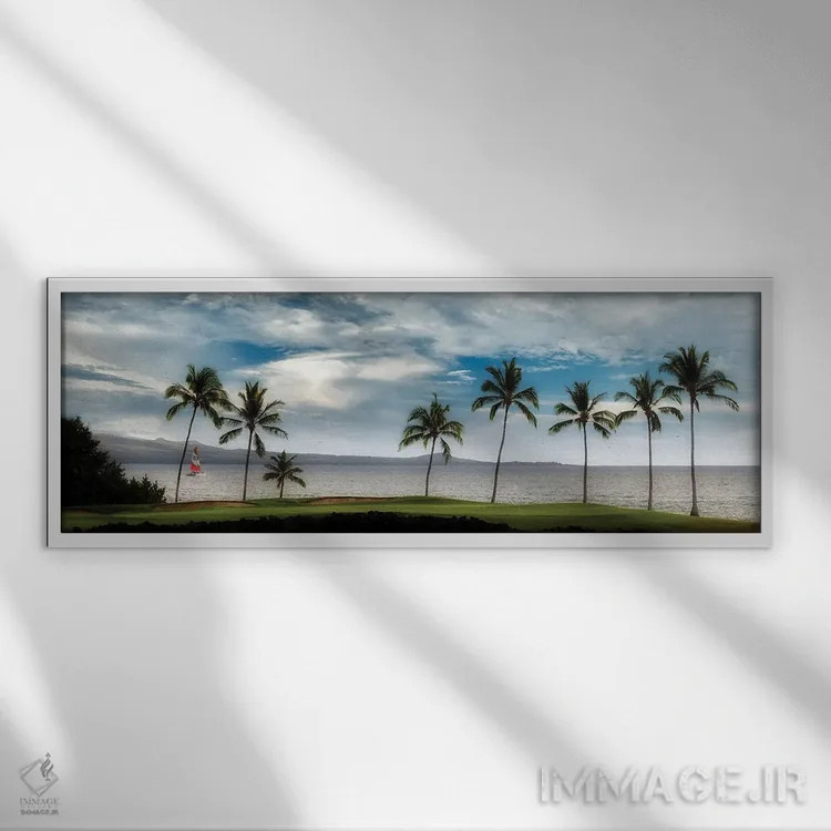 تابلو اولین قایقرانی اثر دنیس فراتس - نمای قابدار سفید