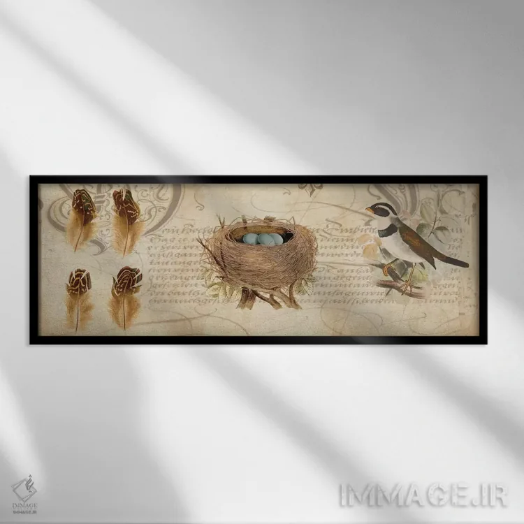 تابلو آشیانهسازی I اثر دبورا دوولیه - نمای قابدار مشکی