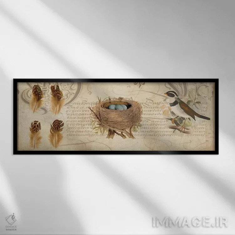 تابلو آشیانهسازی I اثر دبورا دوولیه - نمای قابدار مشکی