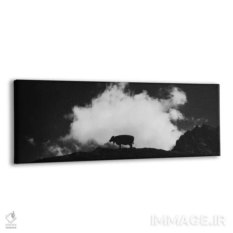 تابلو گاو و ابر (پانوراما) اثر دوریت فوگ - نمای پرسپکتیو محصول