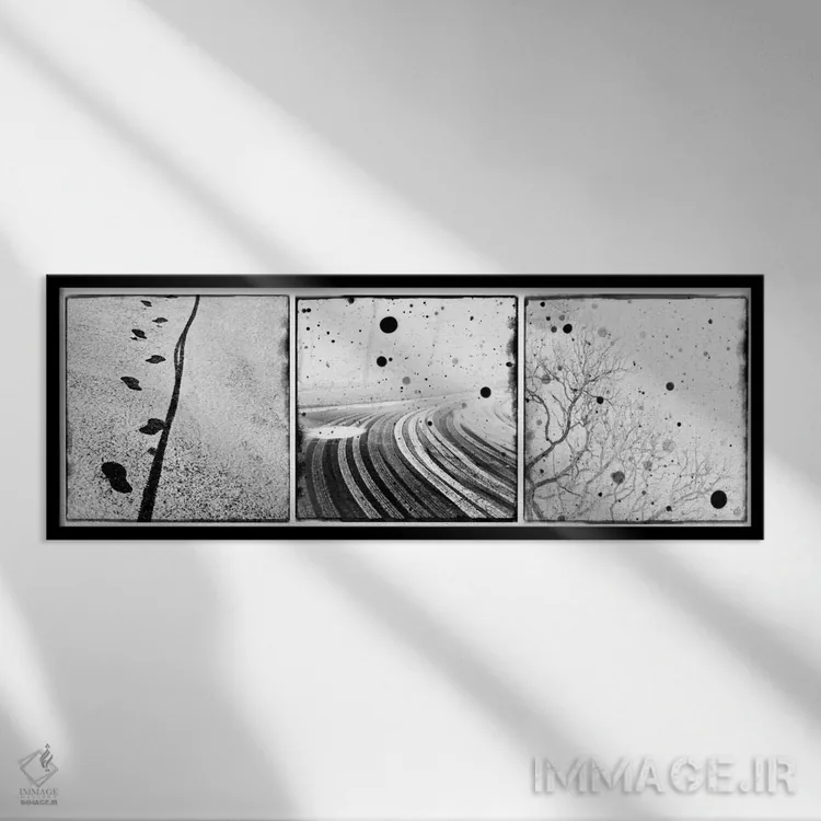 تابلو زمستان انگلیسی ۲؛ تریپتیک (سهلتی) اثر دوریت فوگ - نمای قابدار مشکی