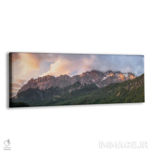 تابلو پانورامای طلوع آلپی اثر دنیل گاستاگر - نمای پرسپکتیو محصول