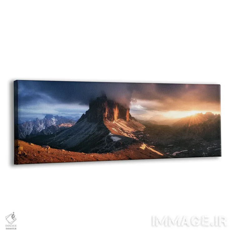 تابلو نور دراماتیک پس از باران در تره چیمه دی لاواردو (دولومیت) اثر دنیل گاستاگر - نمای پرسپکتیو محصول