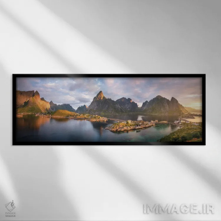 تابلو پانورامای طلوع تابستانی در ساکریسوی اثر دنیل گاستاگر - نمای قابدار مشکی