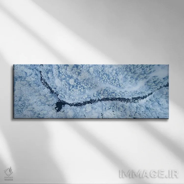 تابلو پانورامای جنگل یخزده اثر دنیل گاستاگر - نمای روبهرو روی دیوار