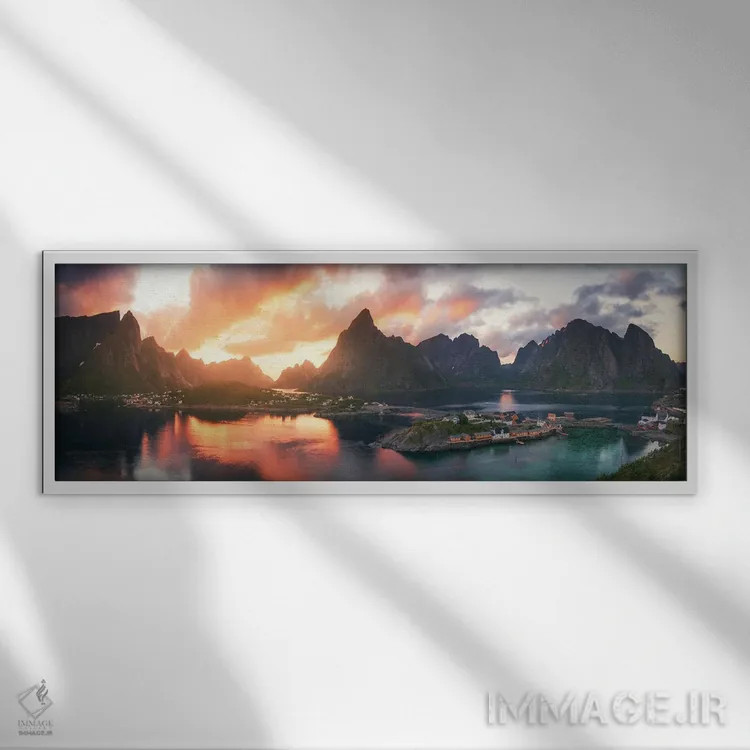 تابلو پانورامای غروب تابستانی در ساکریسوی اثر دنیل گاستاگر - نمای قابدار سفید