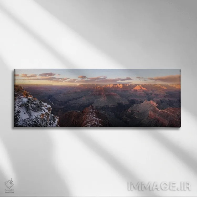 تابلو پانورامای غروب گرند کنیون (آریزونا) اثر دنیل گاستاگر - نمای روبهرو روی دیوار