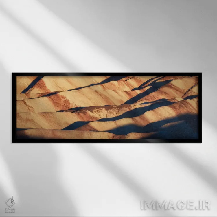 تابلو پانورامای بدلندز در دره مرگ (کالیفرنیا) اثر دنیل گاستاگر - نمای قابدار مشکی