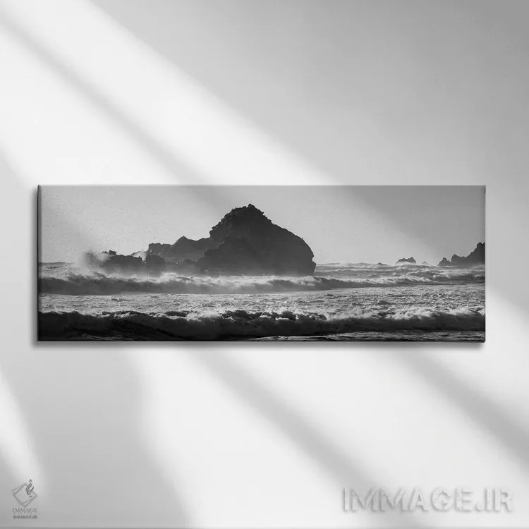 تابلو پانورامای ساحل بیگ سور (آمریکا) اثر دنیل گاستاگر - نمای روبهرو روی دیوار