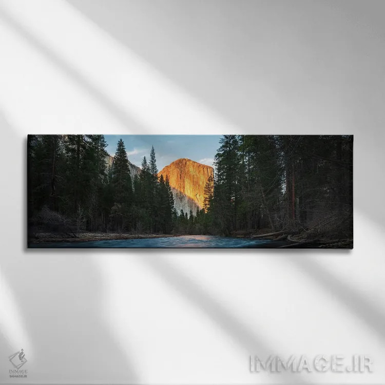 تابلو پانورامای رودخانه یوسیمیتی اثر دنیل گاستاگر - نمای روبهرو روی دیوار