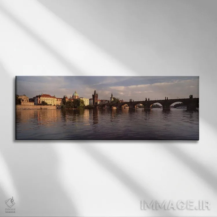 تابلو "پل چارلز بر روی رودخانه ولتاوا، پراگ، جمهوری چک" اثر پانورامیک ایمجز (استودیو عکاسی عریض) - نمای روبهرو روی دیوار