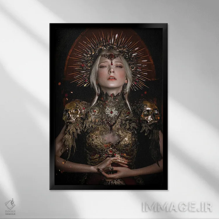 تابلو حامی جنگ اثر لیلین لیو - نمای قابدار مشکی