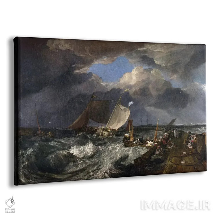 تابلو اسکلهٔ کاله اثر جی.ام.دبلیو. ترنر (نقاش بزرگ انگلیسی) - نمای پرسپکتیو محصول