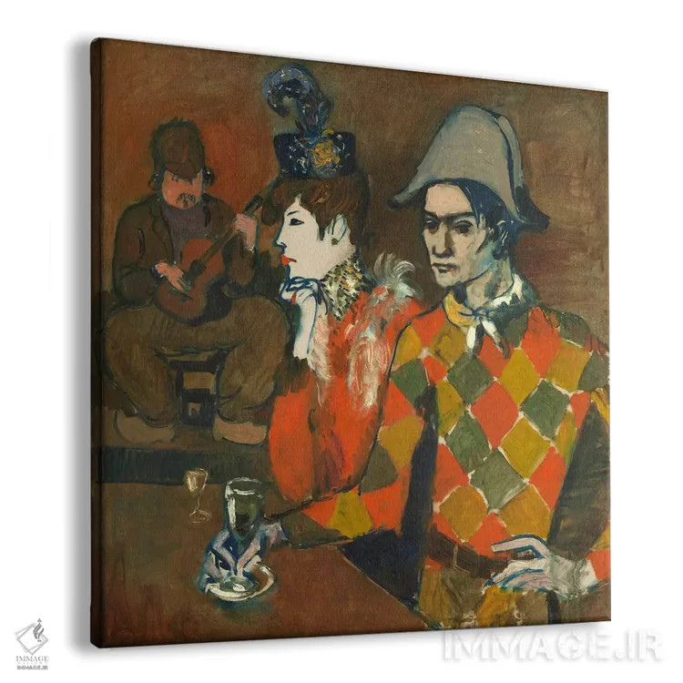تابلو در کافهٔ لاپن آژیل (عنوان فرانسوی، میخانهٔ پاریسی) اثر پابلو پیکاسو - نمای پرسپکتیو محصول